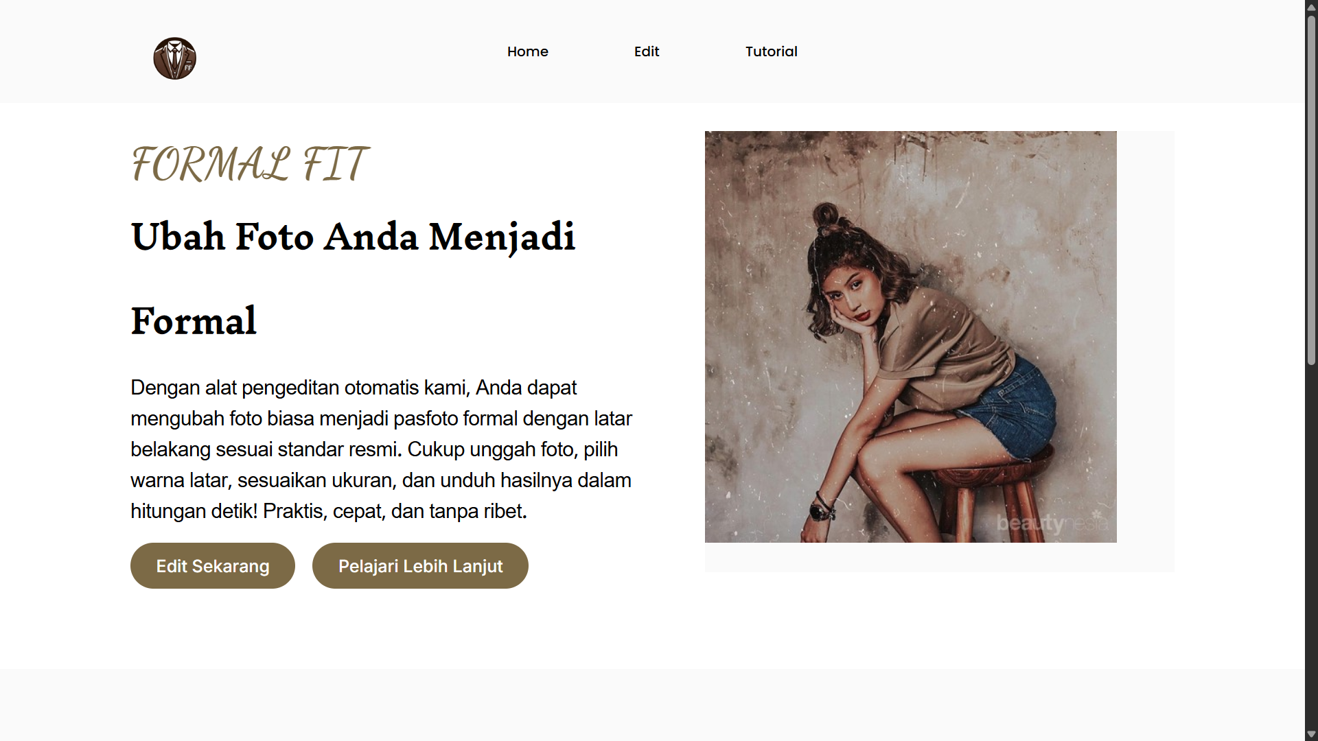 Web Layanan Edit Foto Menjadi Formal