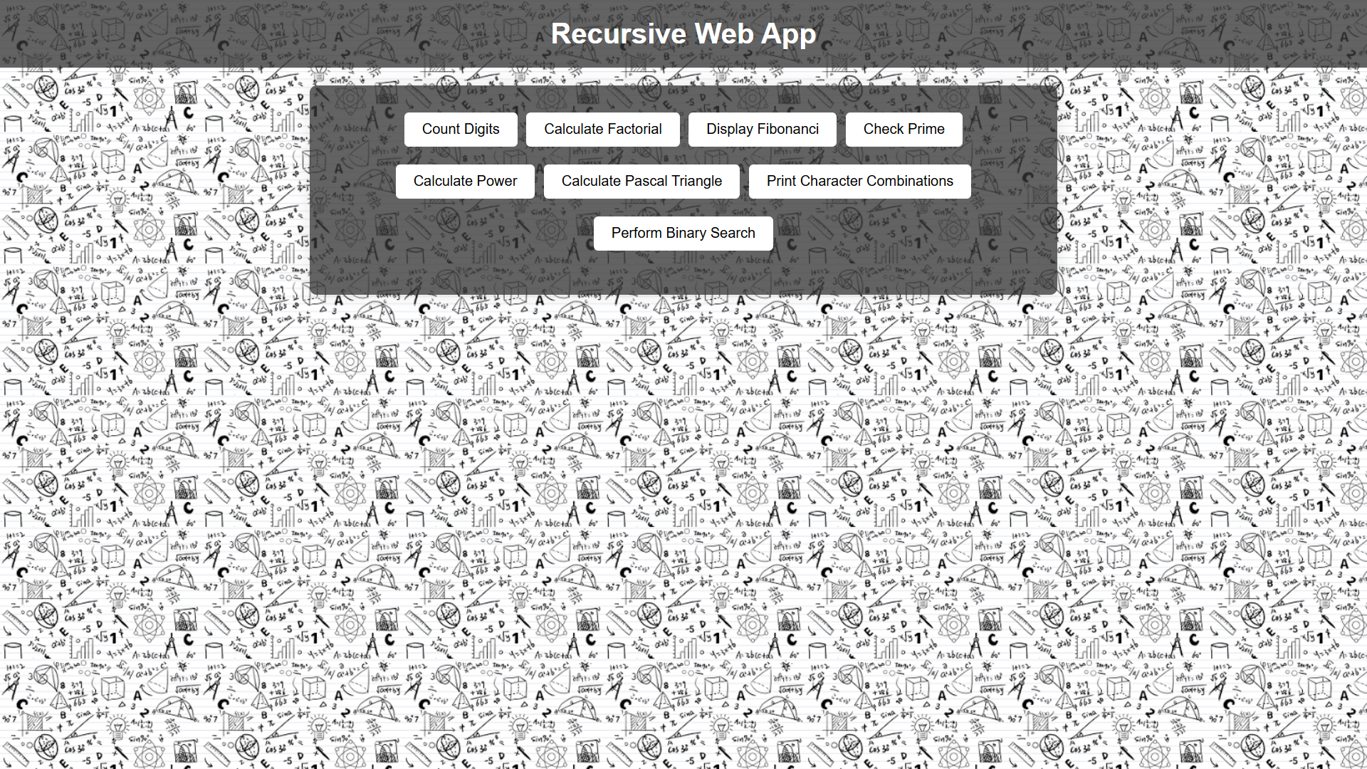 Web App Recursive